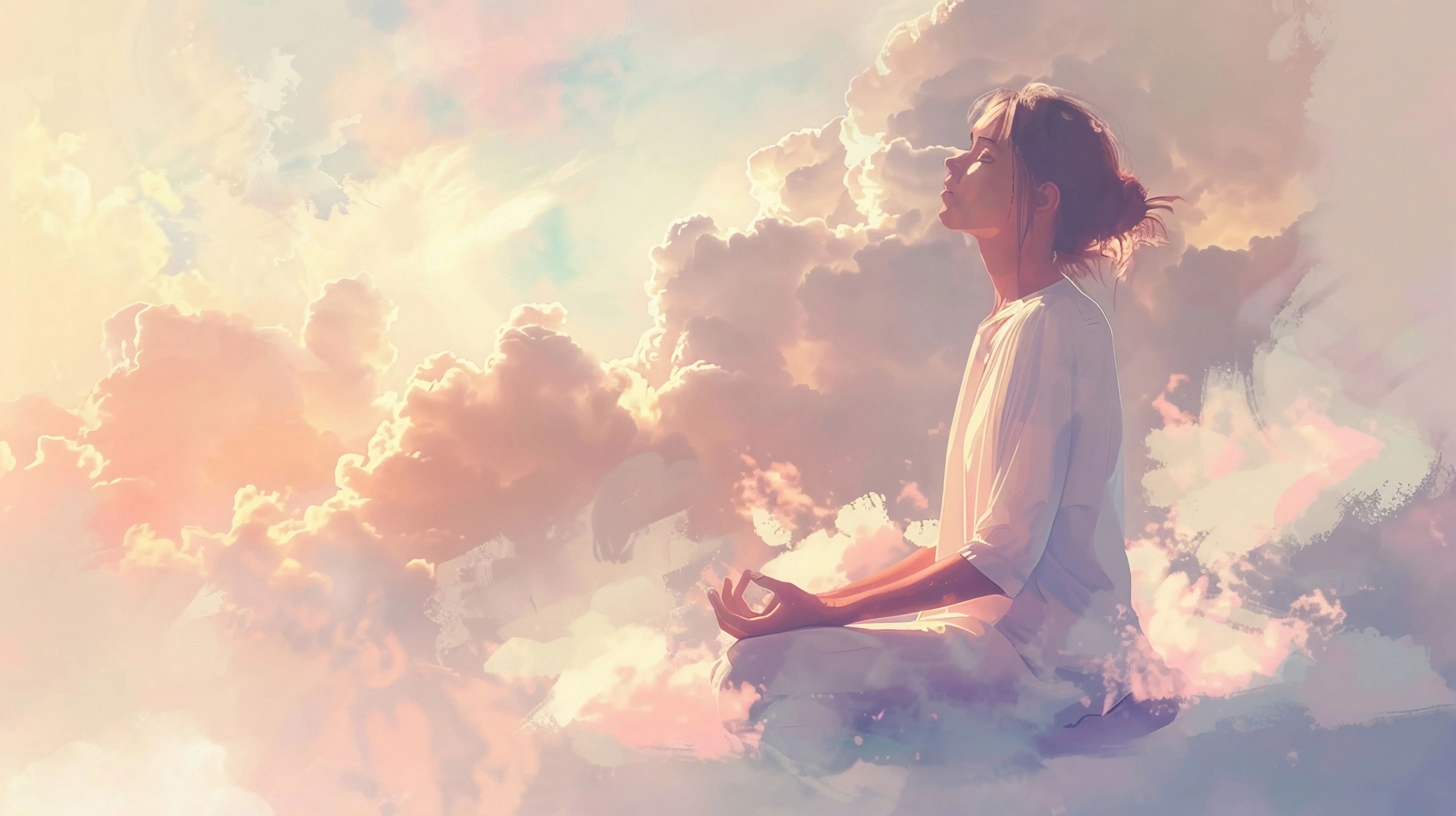 Meditation Concept Digital Art Style